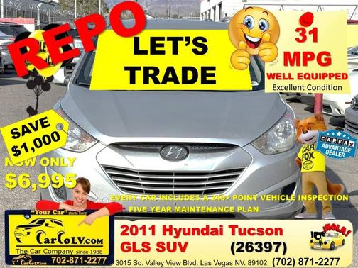 Diamond Silver 2011 Hyundai TUCSON GLS