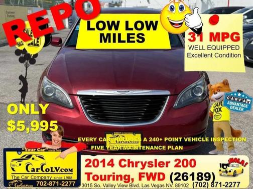 Deep Cherry Red Crystal Pearlcoat 2014 Chrysler 200 Touring