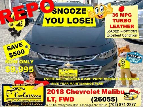 Mosaic Black Metallic 2018 Chevrolet Malibu LT