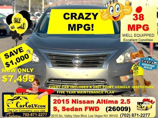 Gun Metallic 2015 Nissan Altima 2.5 S