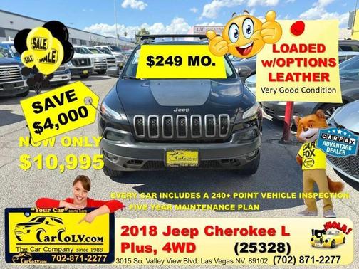 Diamond Black Crystal Pearlcoat 2018 Jeep Cherokee Trailhawk