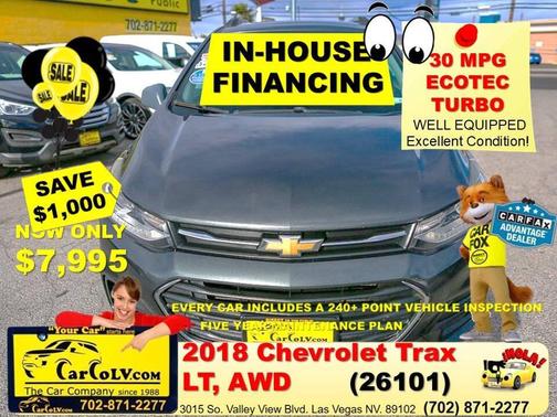 Gray 2018 Chevrolet Trax LT