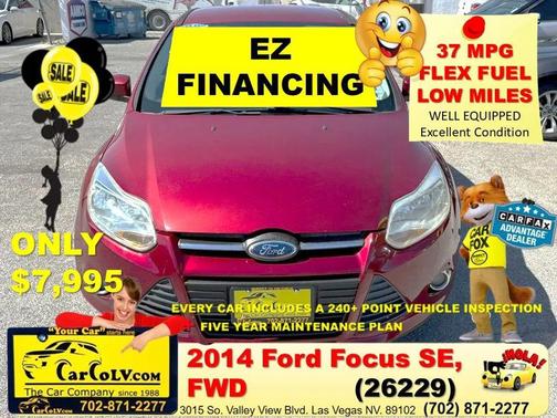 Red 2014 Ford Focus SE