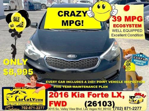 Aurora Black Pearl 2016 Kia Forte LX