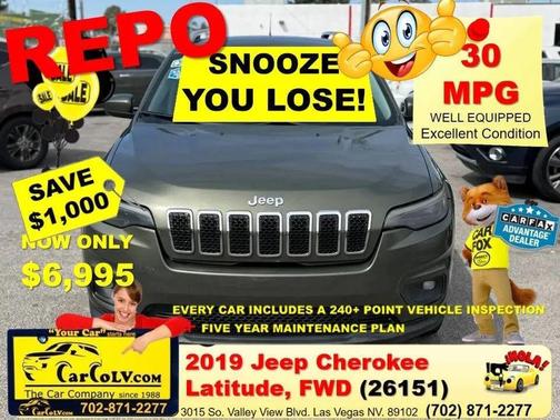 Olive Green Pearlcoat 2019 Jeep Cherokee Latitude