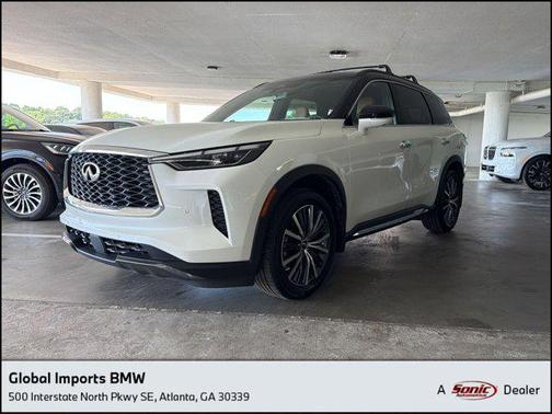 Majestic White/Black Obsidian 2023 INFINITI QX60 AUTOGRAPH