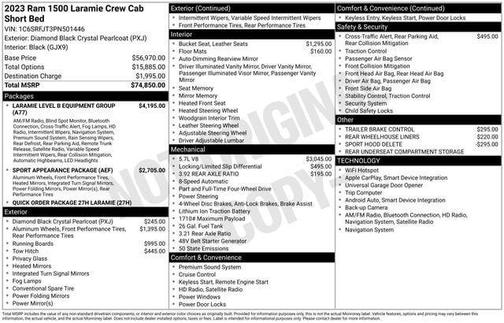 Diamond Black 2023 RAM 1500 Laramie