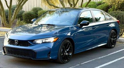 Blue Lagoon Pearl 2025 Honda Civic Hybrid Sport
