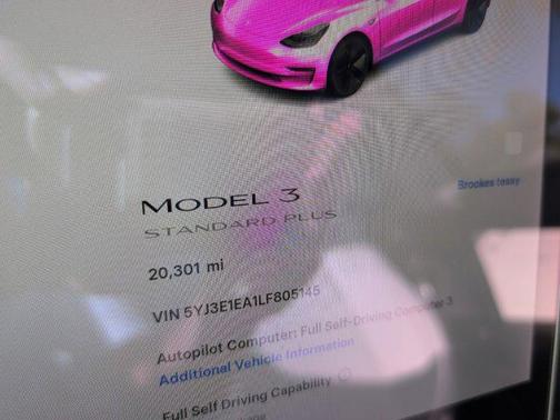 2020 Tesla Model 3 Standard Range Plus