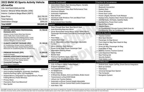 2022 BMW X5 xDrive45e