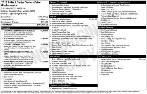 2018 BMW 740e xDrive iPerformance
