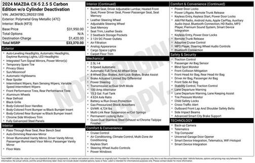 2024 Mazda CX-5 2.5 S Carbon Edition