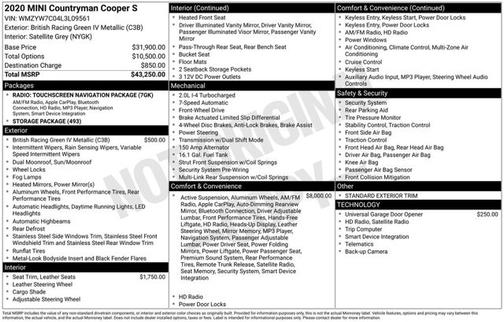 2020 MINI Countryman Cooper S