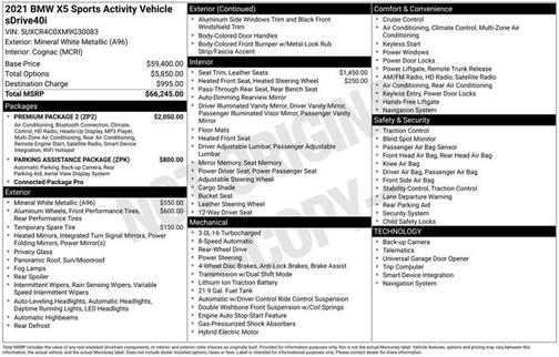 2021 BMW X5 sDrive40i