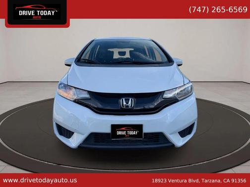 White 2015 Honda Fit LX