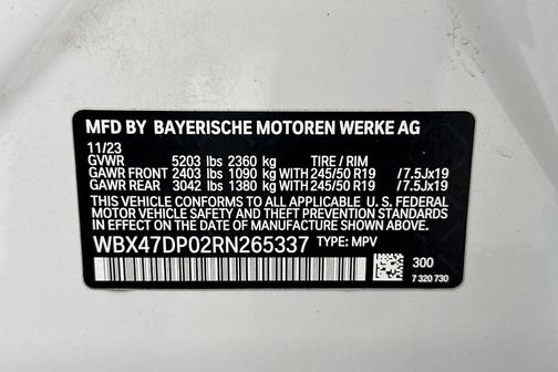 Alpine White 2024 BMW X3 sDrive30i