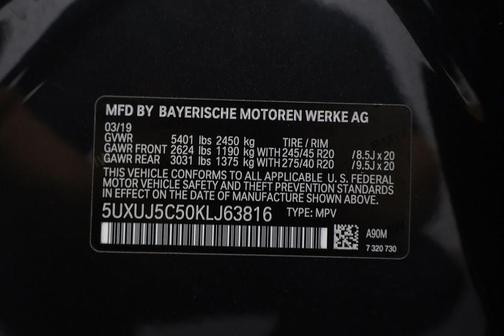Dark Graphite Metallic 2019 BMW X4 M40i