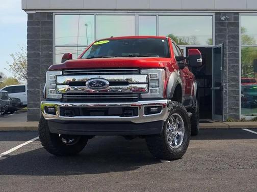 Red 2017 Ford F-250 Lariat