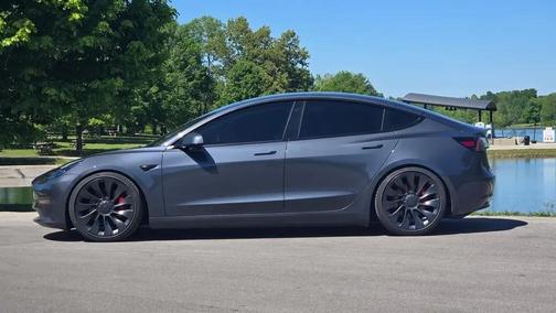 Gray 2023 Tesla Model 3 Performance