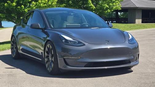 Gray 2023 Tesla Model 3 Performance