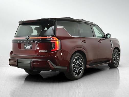 Coulis Red Pearl/Super Black 2025 Nissan Armada Platinum Reserve