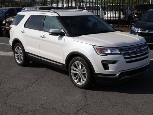 White Platinum Tri-Coat Metallic 2018 Ford Explorer Limited