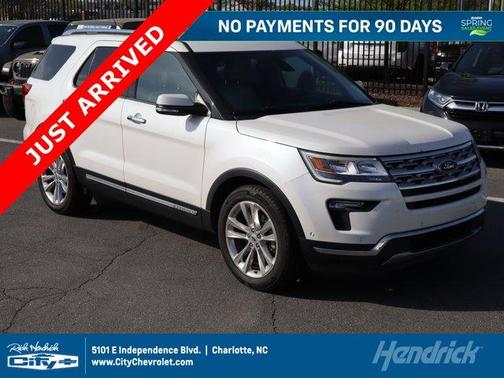 White Platinum Tri-Coat Metallic 2018 Ford Explorer Limited