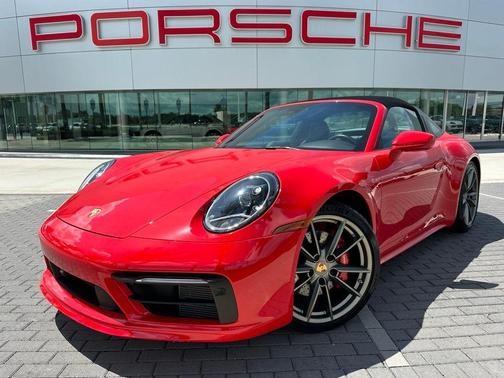 Red 2021 Porsche 911 Targa 4S