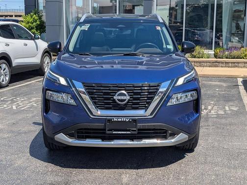 Caspian Blue Metallic/Super Black 2023 Nissan Rogue Platinum