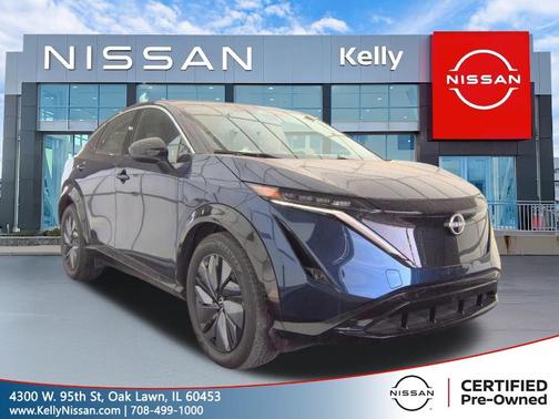 Deep Ocean Blue Pearl/Black Diamond Pearl 2023 Nissan ARIYA ENGAGE