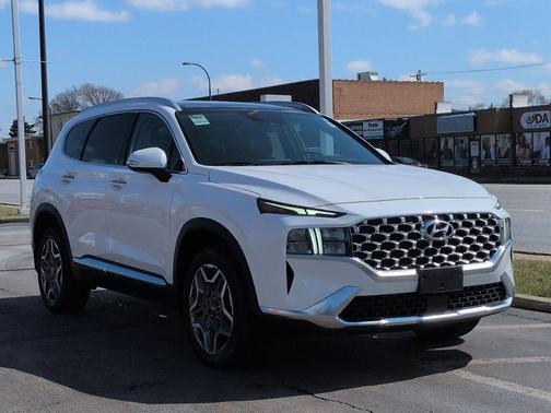 Quartz White 2022 Hyundai SANTA FE HEV SEL Premium