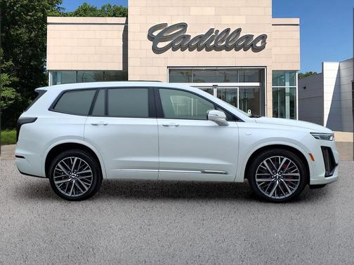 Crystal White Tricoat 2025 Cadillac XT6 Sport AWD