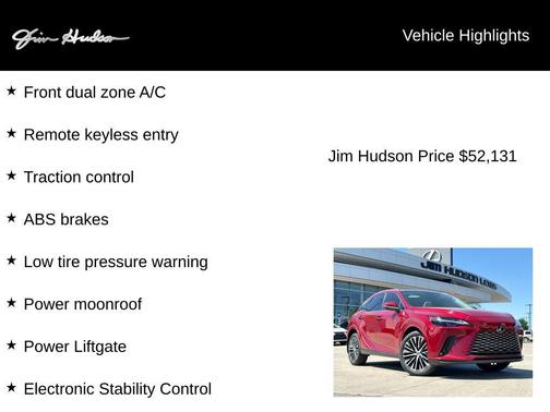 Matador Red Mica 2023 Lexus RX 350 Premium Plus