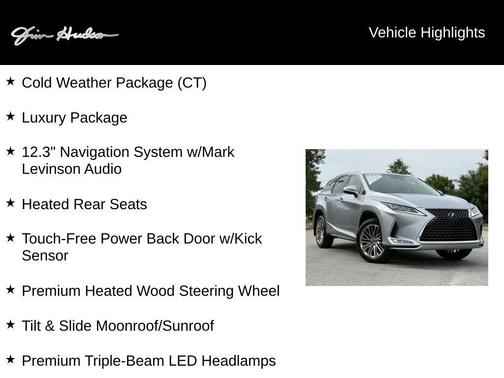 Iridium 2022 Lexus RX 350L Luxury