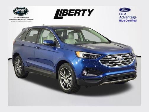 Blue Metallic 2024 Ford Edge Titanium