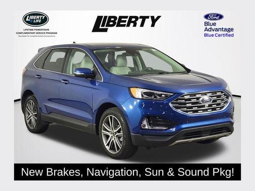 Blue Metallic 2024 Ford Edge Titanium