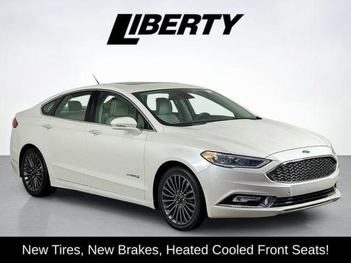 White Platinum Tri-Coat Metallic 2018 Ford Fusion Hybrid Platinum