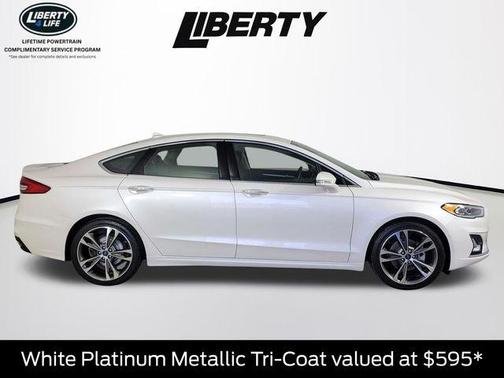 White Platinum Tri-Coat Metallic 2020 Ford Fusion Titanium