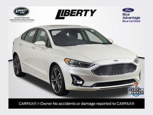 White Platinum Tri-Coat Metallic 2020 Ford Fusion Titanium