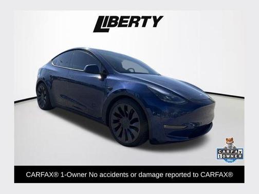 Deep Blue Metallic 2021 Tesla Model Y Performance
