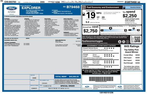 Deep Impact Blue Metallic 2014 Ford Explorer Limited