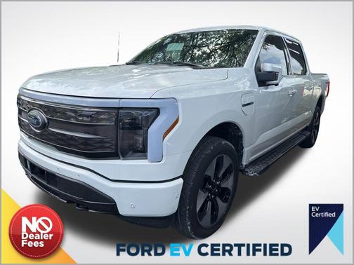 Star White Metallic Tri-Coat 2023 Ford F-150 Lightning Platinum