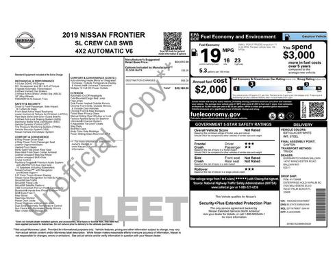 2019 Nissan Frontier SL