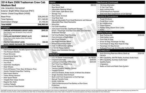 2014 RAM 2500 Tradesman