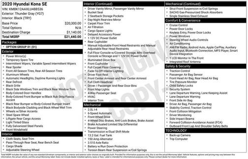 2020 Hyundai KONA SE