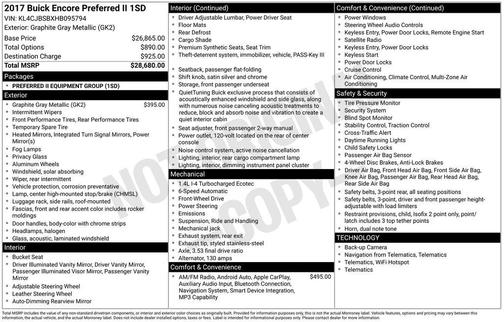 Graphite Gray Metallic 2017 Buick Encore Preferred II
