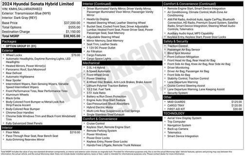 2024 Hyundai SONATA Hybrid Limited