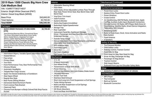 2019 RAM 1500 Big Horn