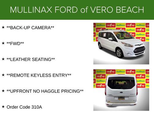 Frozen White 2015 Ford Transit Connect Titanium w/Rear Liftgate