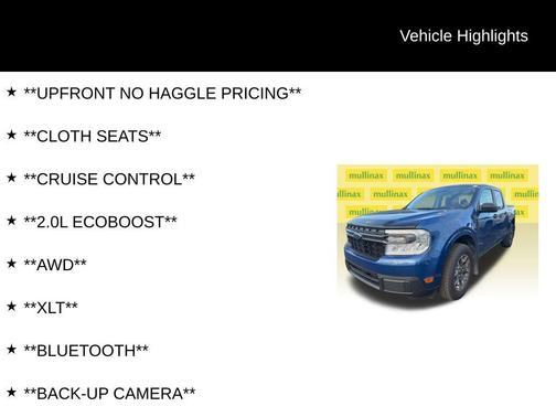 Blue Metallic 2024 Ford Maverick XLT